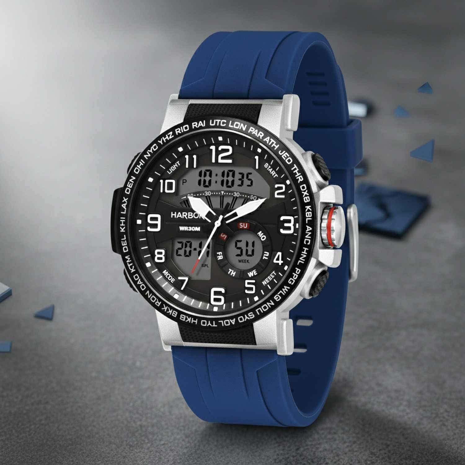 Image of Harbor Sports Soft Silicon Strap Casual, Travel, Party Wear Wrist Watch For Men Analog-Digital Watch - For Men