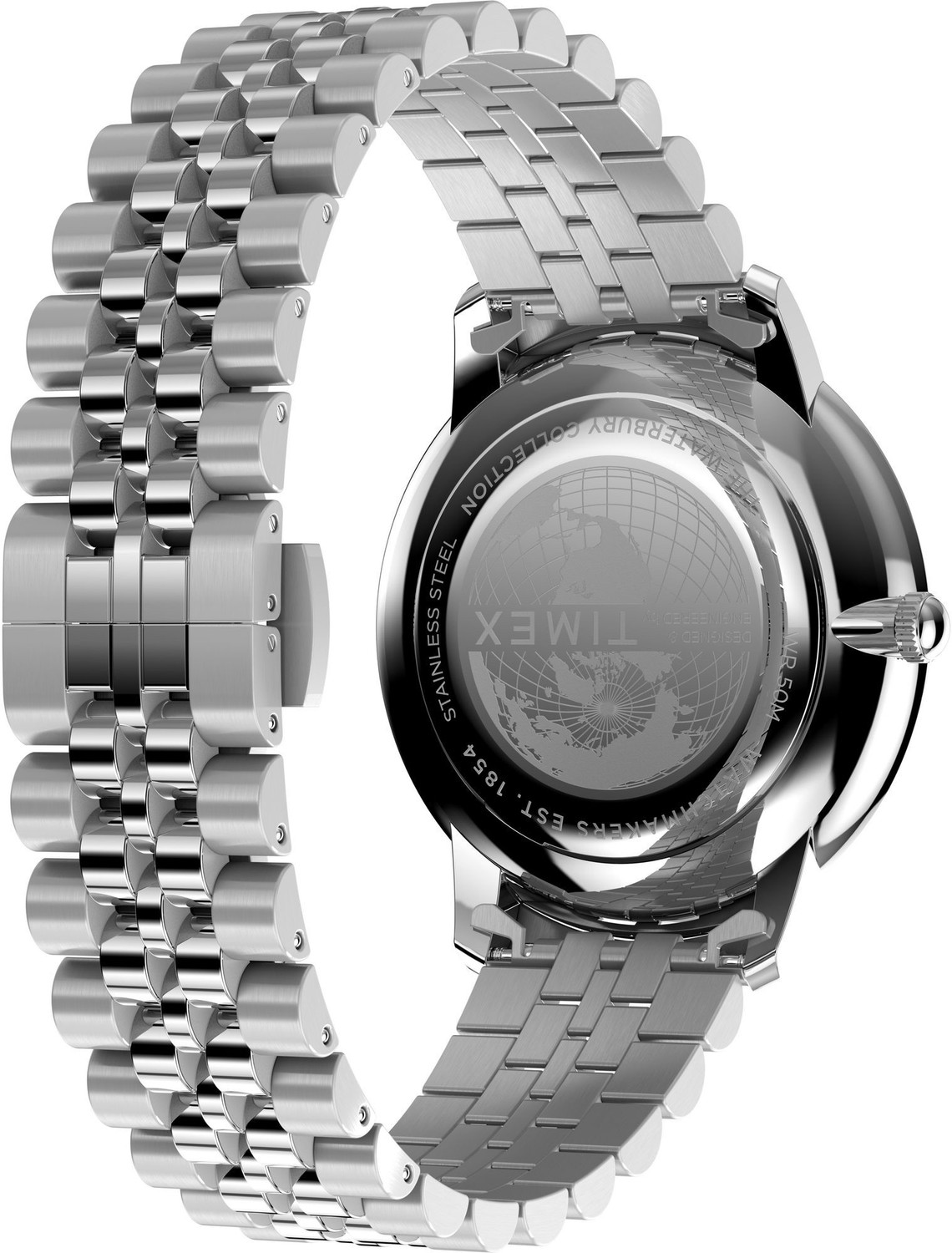 Image of TIMEX TW2Y23300IK Waterburry Round 39mm Black Dial Analog Watch - For Men