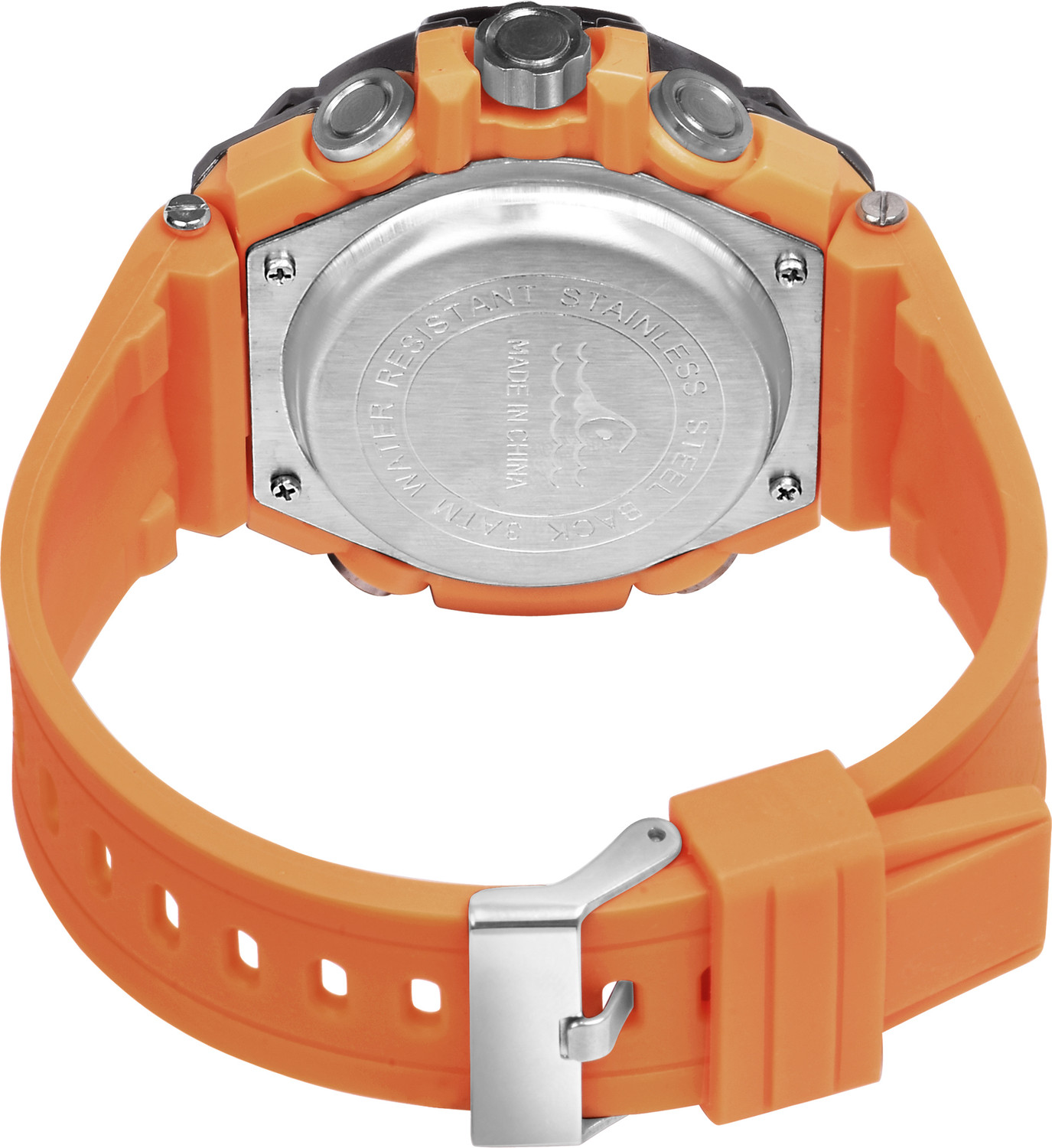 Image of otage 9111 Casual Metalic Dial Multifunction Silicone Analog-Digital Watch - For Men
