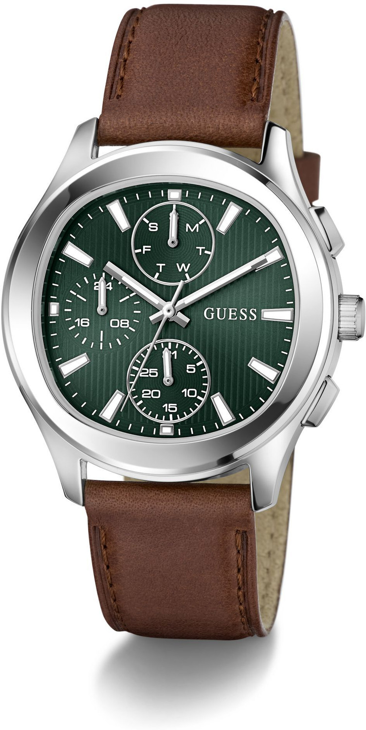 Image of GUESS GW1049G1 Square 40mm Green Analog Watch - For Men
