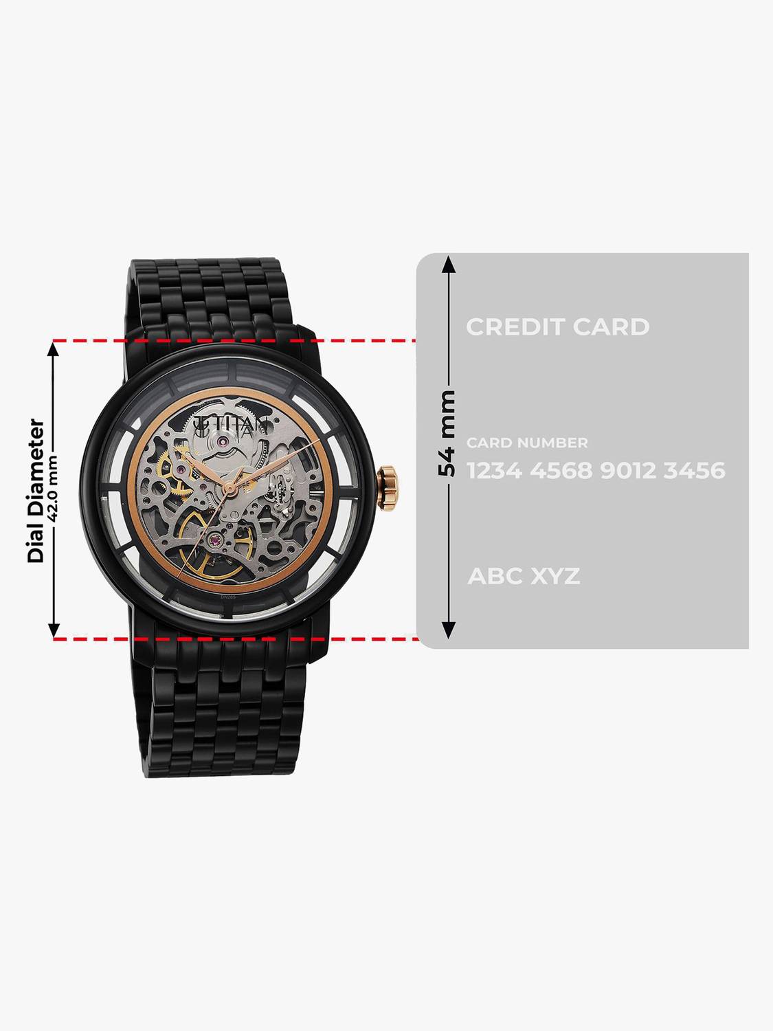 Titan Mechanical Slimline Black Dial Watch - Image 4