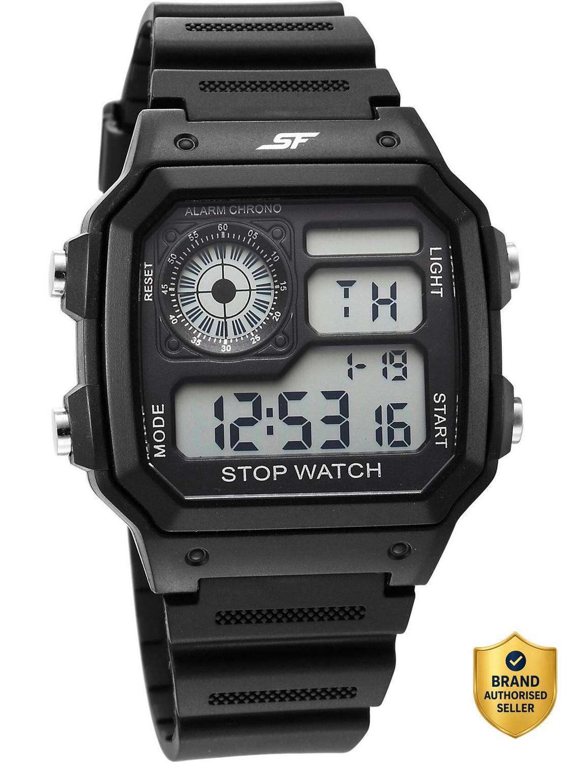 SONATA Hexa Digital Black Watch NT77123PP01 - Image 1