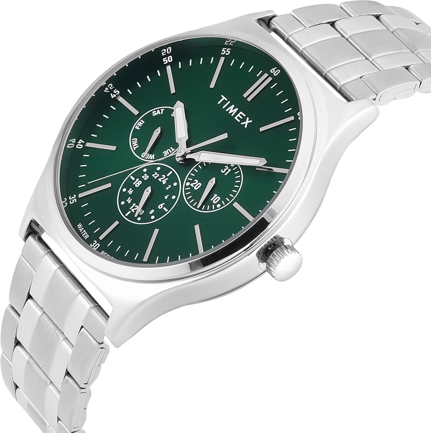 Image of TIMEX Multifunction Green Dial Analog Watch - For Men