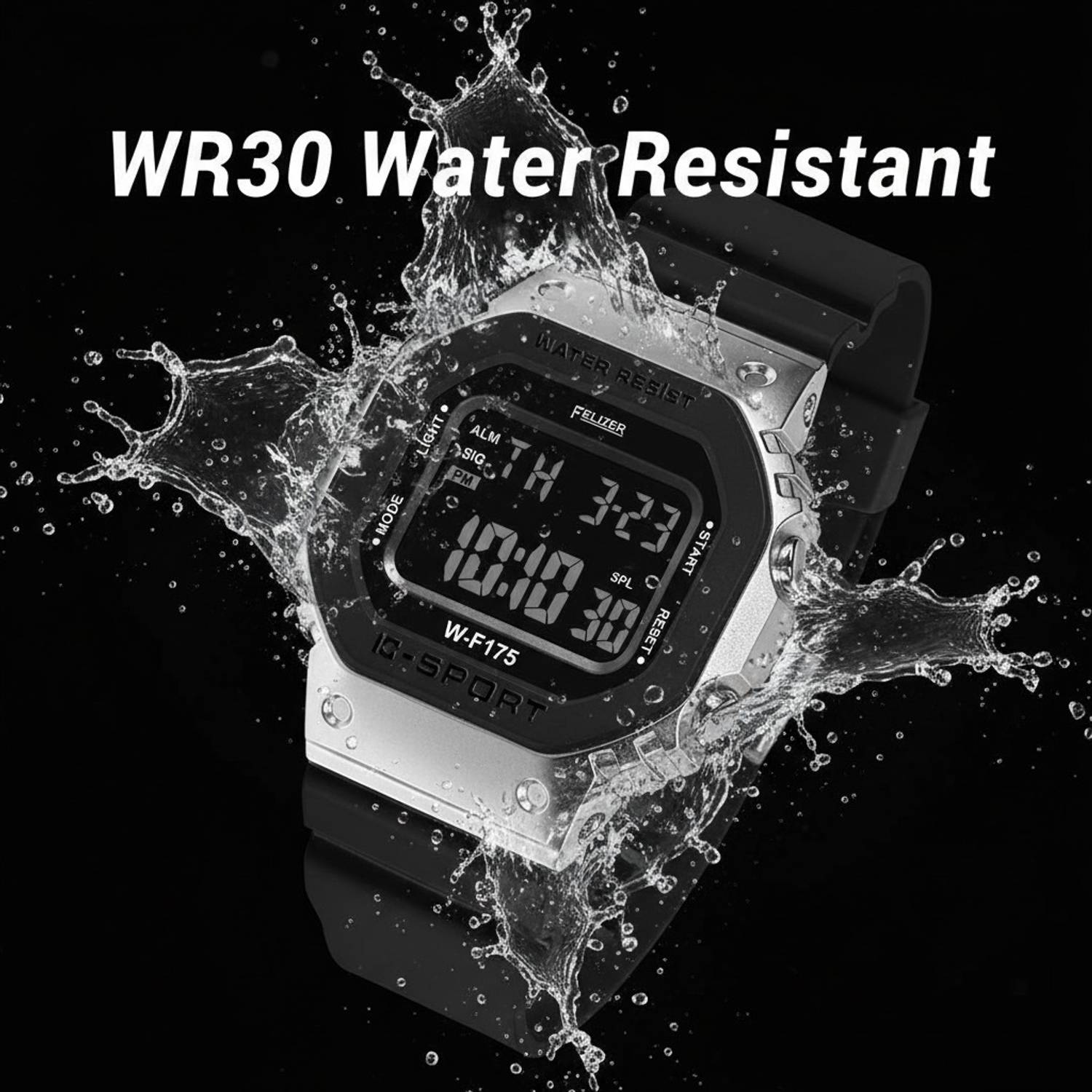Felizer Ultra Slim Square Digital Watch - Image 4