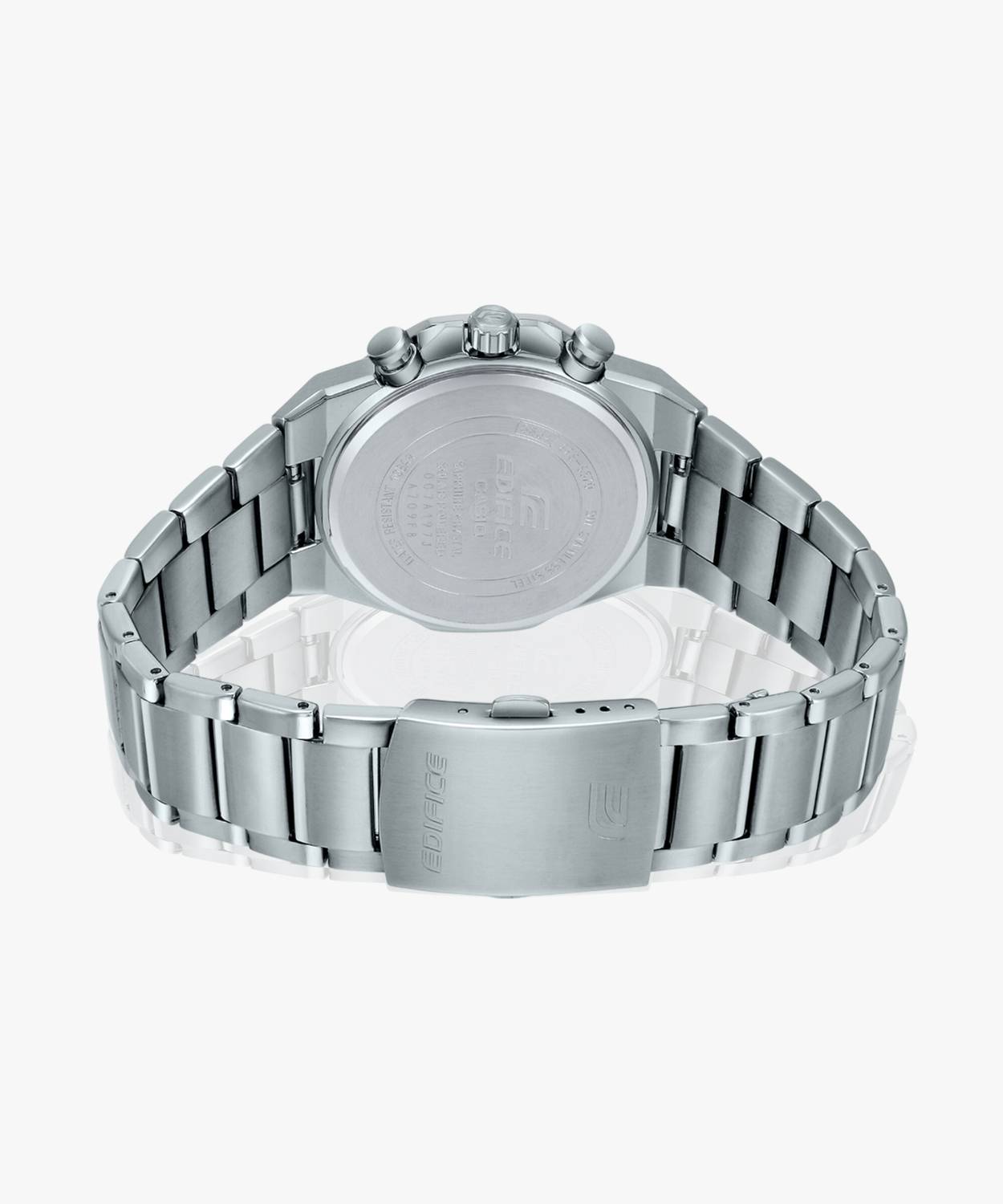 CASIO Edifice Black Dial Silver Stainless Steel Watch - Image 3