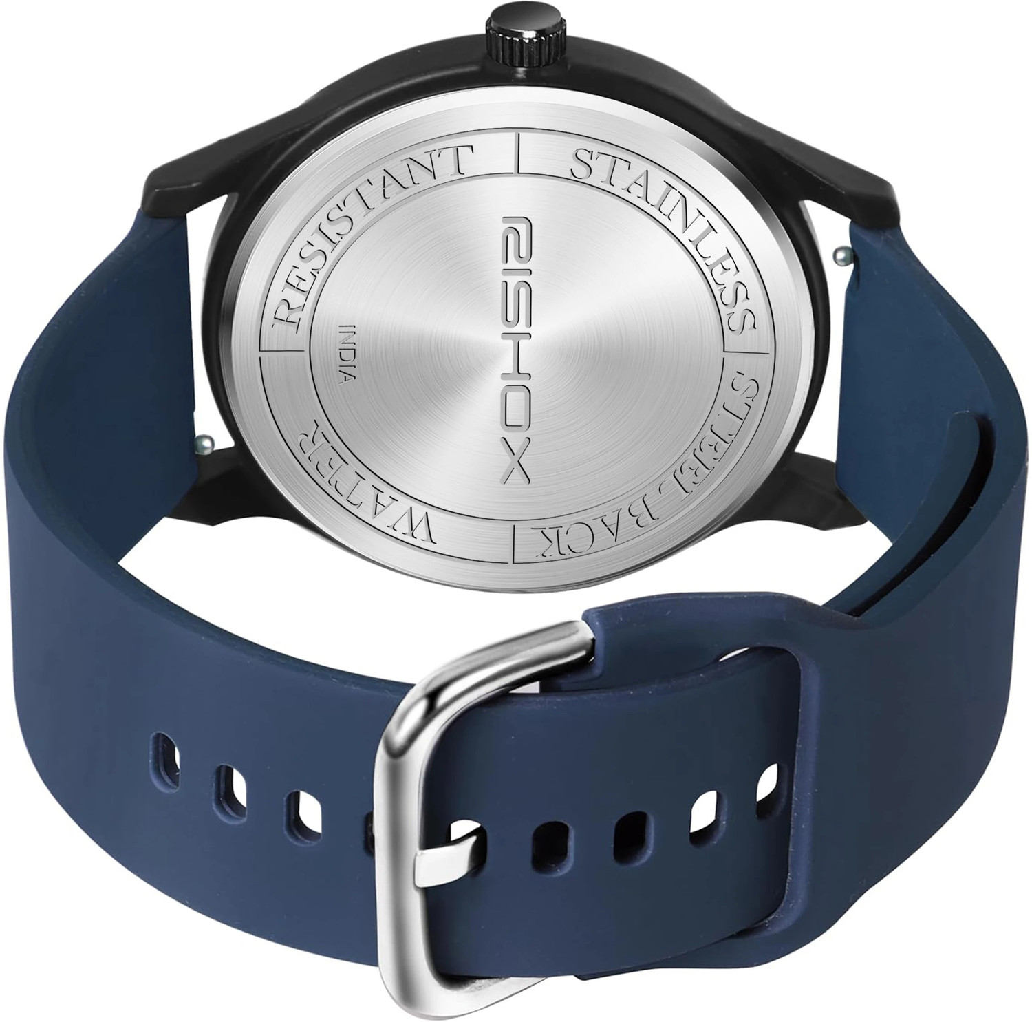 Image of Rishox Quartz Movement, Best Quality - For Men & Boys, Classic, Attractive Blue Strap Analog Wrist Watch - New Sleek Minimalist Design Analog Watch - For Men