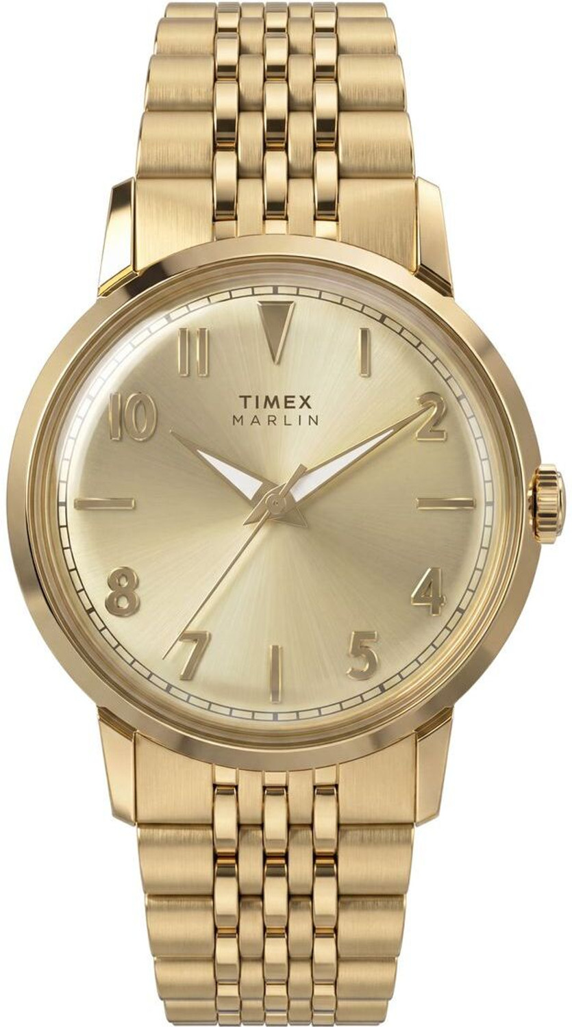 Image of TIMEX Marlin Round 34mm Champagne Dial Analog Watch - For Men & Women TW6A04000UJ