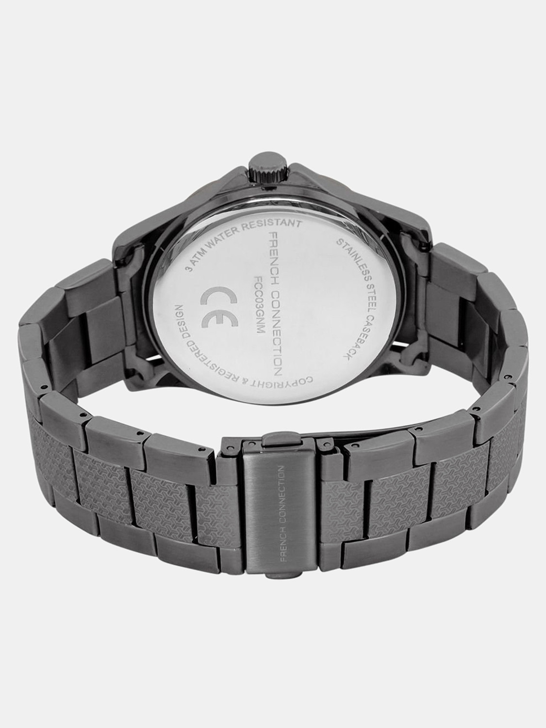 Image of French Connection FCC03GNM Grey Sunray Textured Dial | Analog Watch for Men's | FCC03GNM Analog Watch - For Men