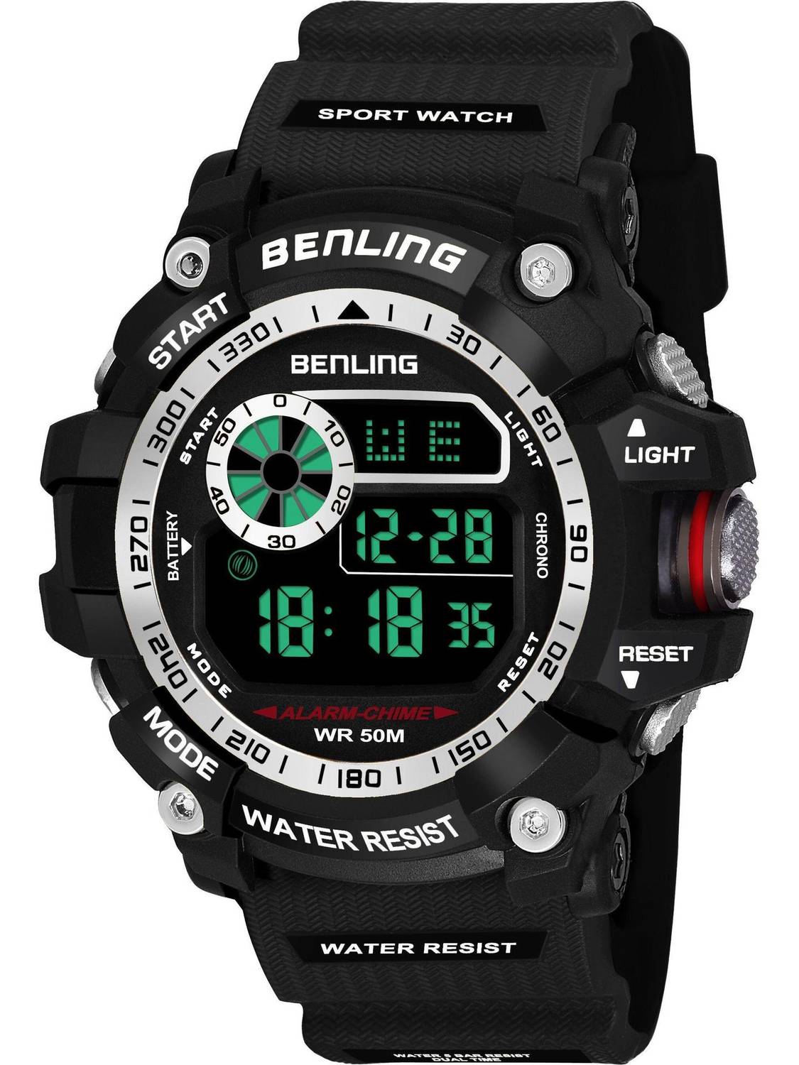 Benling Multifunctional LED Digital Watch Benling Digital Watch LED Light | Stopwatch | Alarm | Calendar Digital Watch - For Men