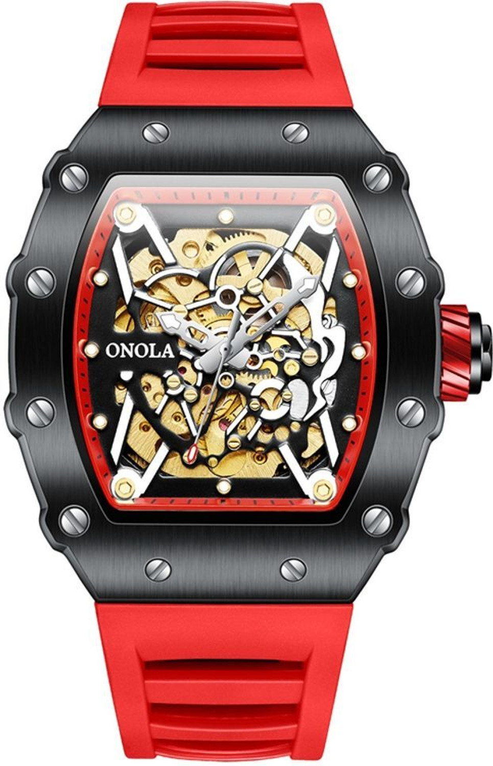 Image of ONOLA Mens Watch Automatic Mechanical Skeleton Dial Luxury Wrist Watch Analog Watch - For Men