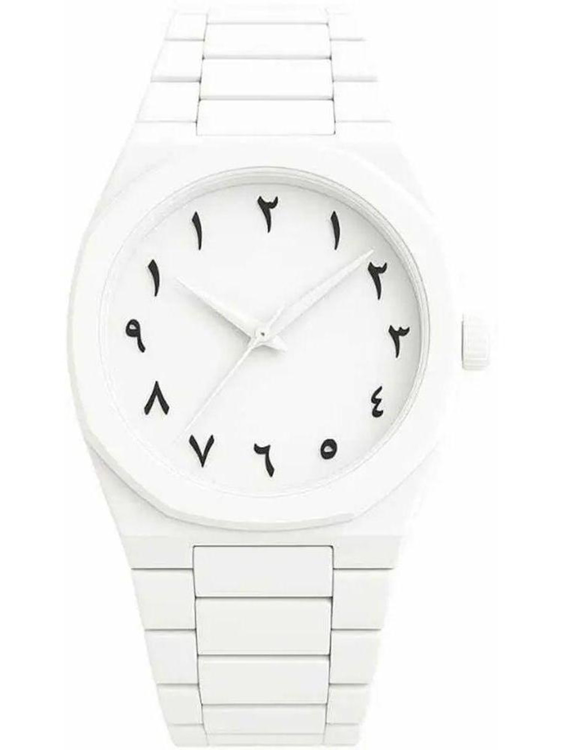 Image of Likrzora White Color Analog and Movement With Function Men Arabic Watches Analog Watch - For Men Numerals Arabic Watches Men