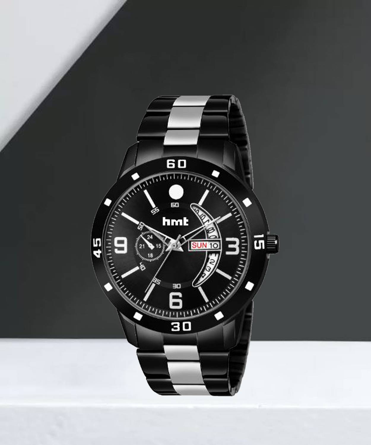HMT Quartz Premium Blue Chain Watch for Men - Image 3