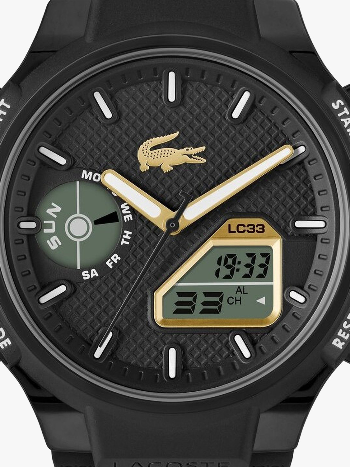 Image of LACOSTE LC33 Lacoste Lc33 Qtz Basic Black Round Dial Men's Watch - 2011435 Analog Watch - For Men