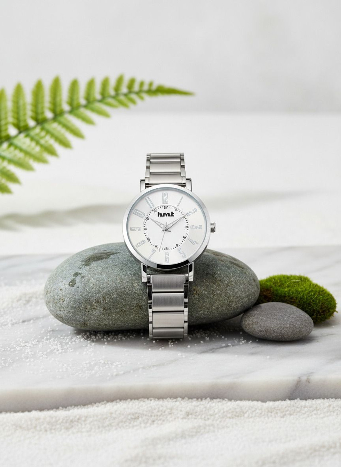 Image of hmt QUARTZ Attractive Silver Color Luxury Trending Analog Watch - For Women