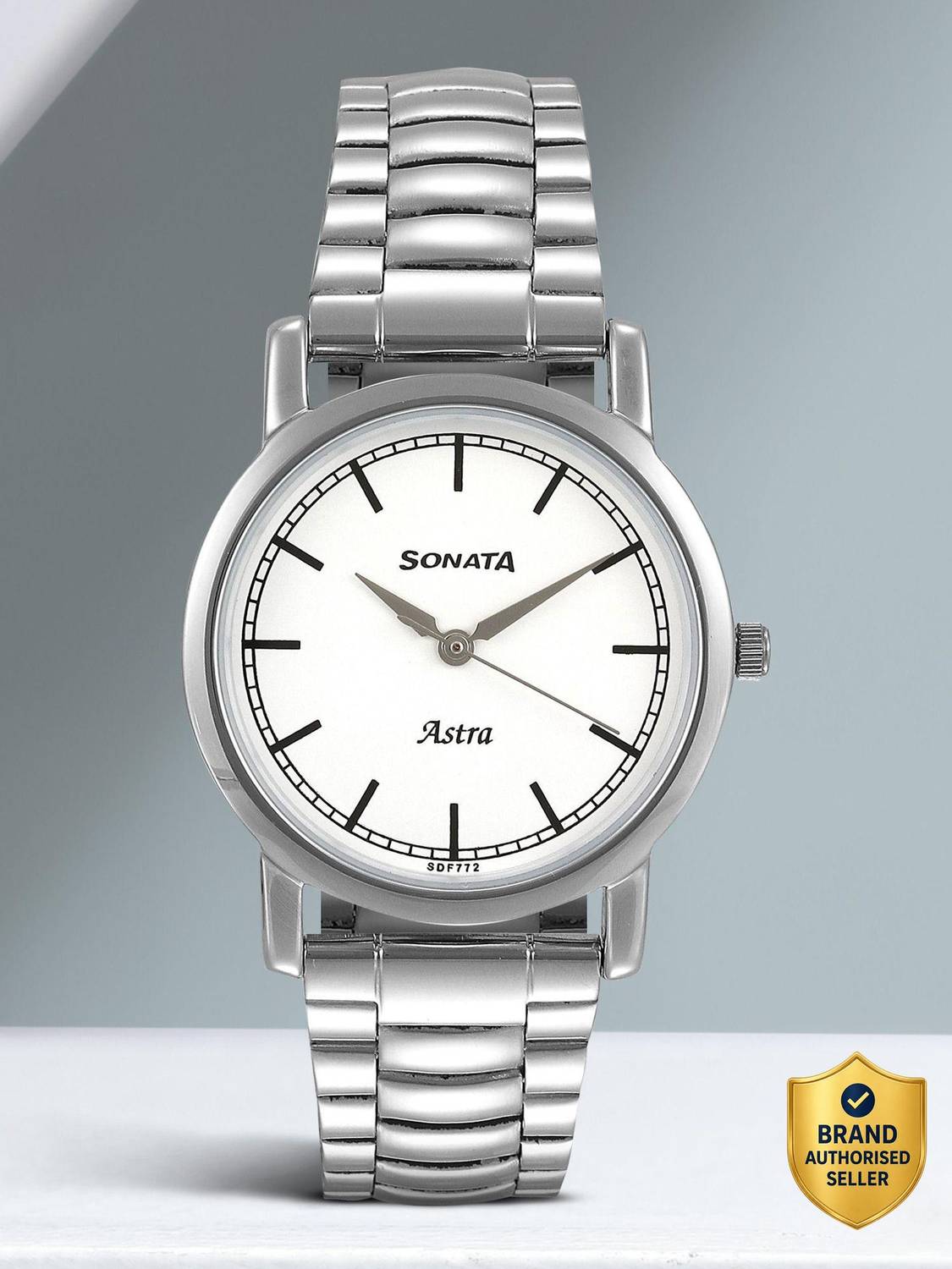 Sonata White Dial Silver Stainless Steel Strap Analog Watch