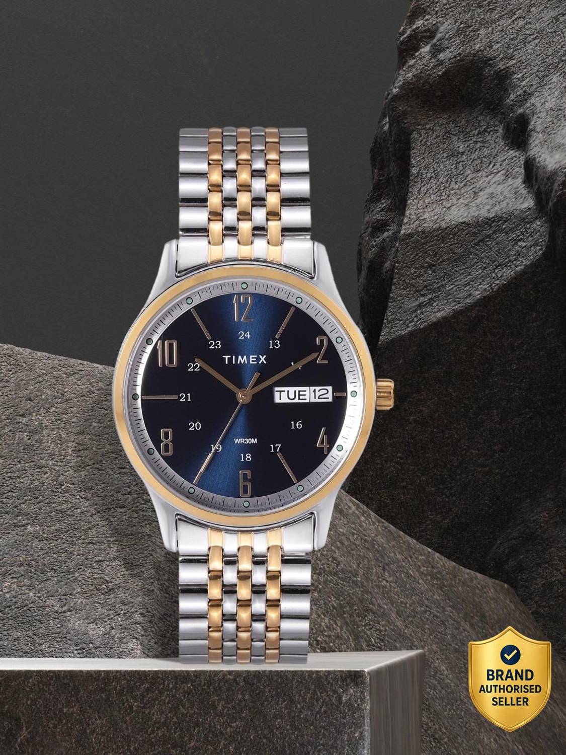 TIMEX Round 39mm Blue Dial Analog Watch - For Men
