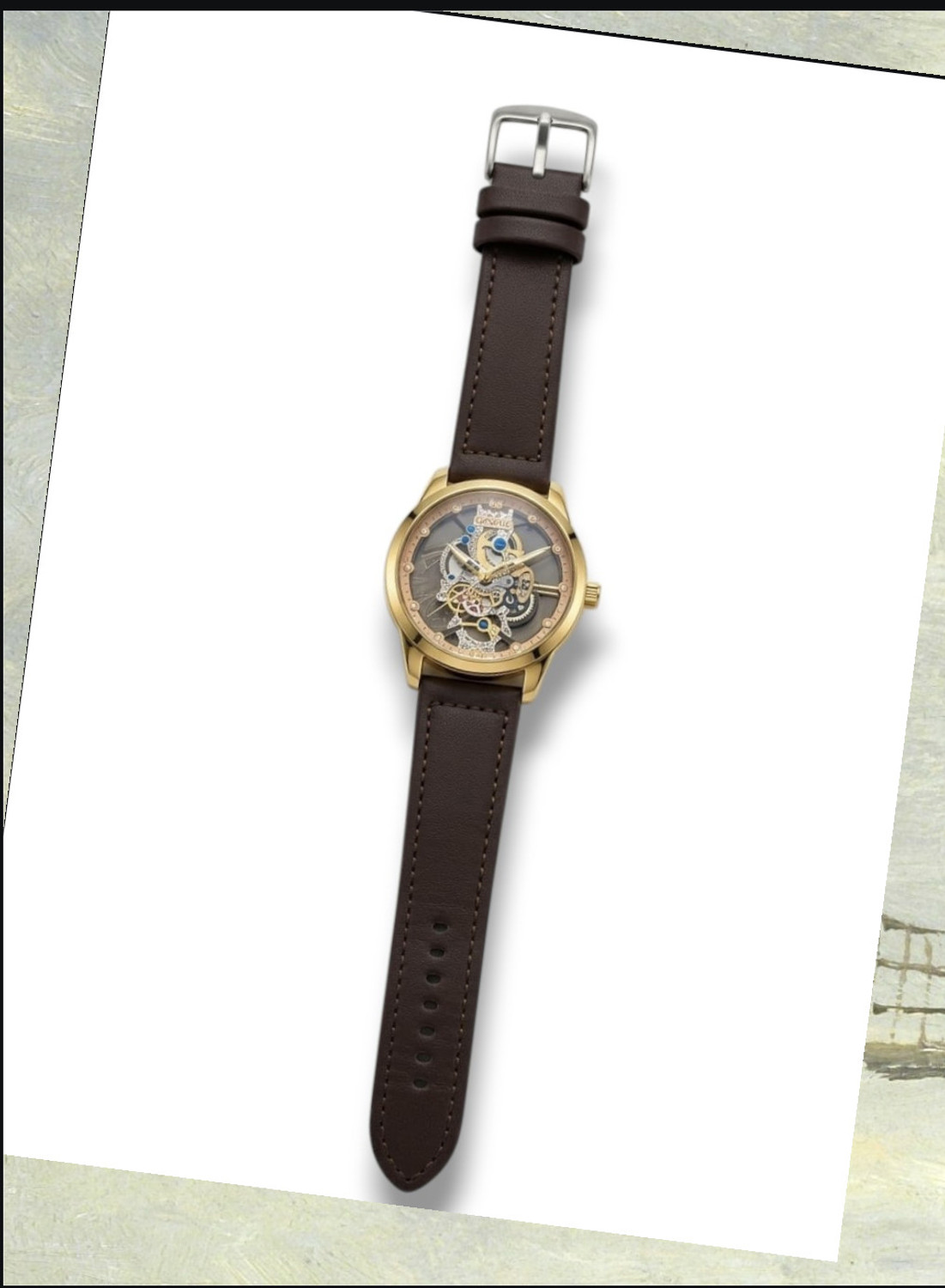 Image of SPARKPLUG Royal golden transparent dark brown analog watch for men Royal golden transparent dark brown analog watch for men Analog Watch - For Men