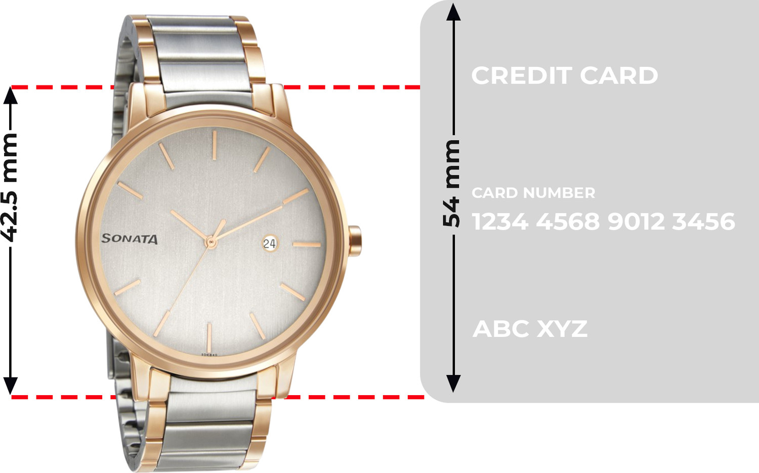 Image of SONATA Bandhan NT713187029KM01 Sonata Bandhan Silver Dial TwoToned MetalStrap Couple Analog Watch - For Couple