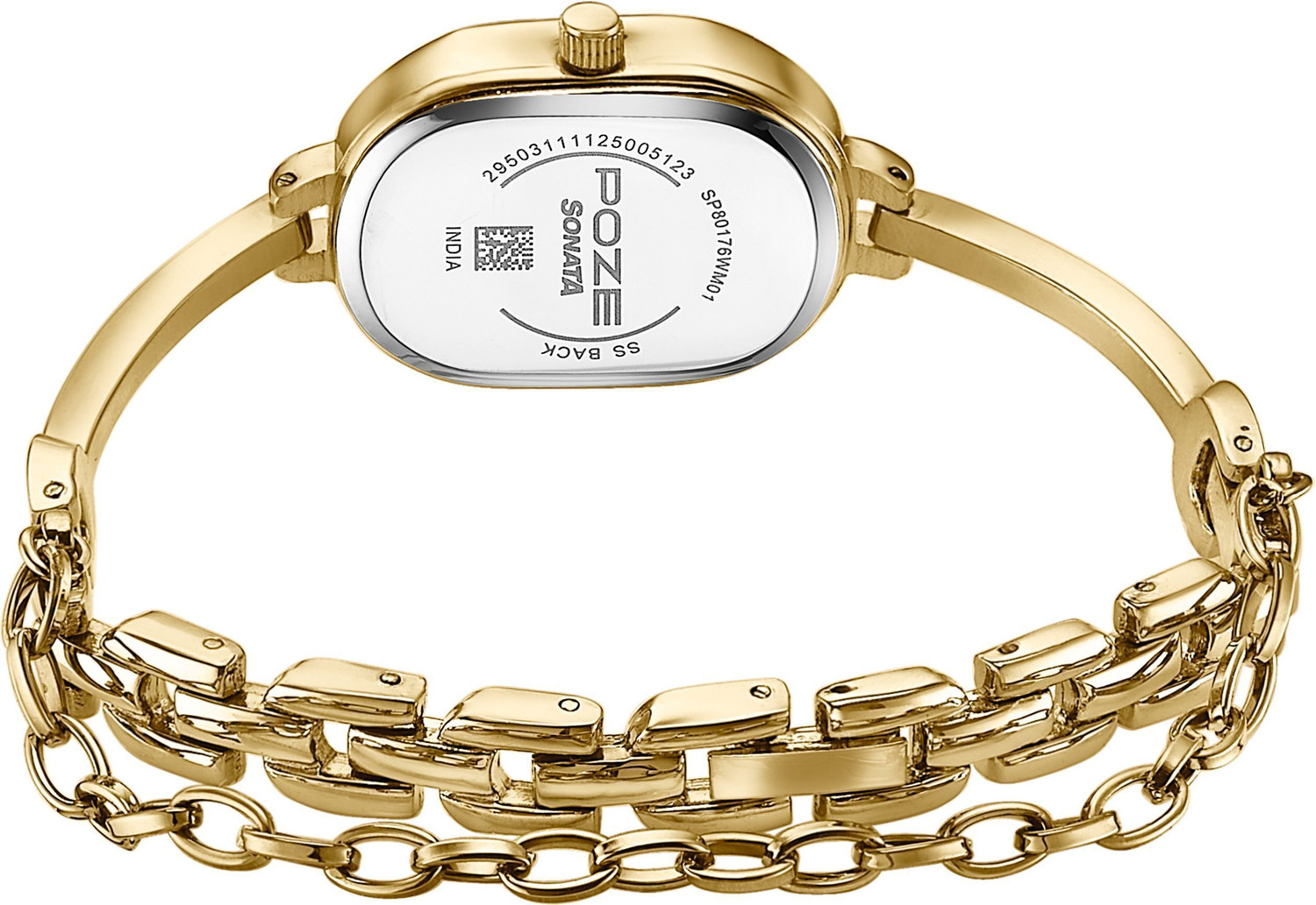 Image of SONATA Poze 8 Poze 8 Quartz Gold Dial with Jewellery Accessory Analog Watch - For Women