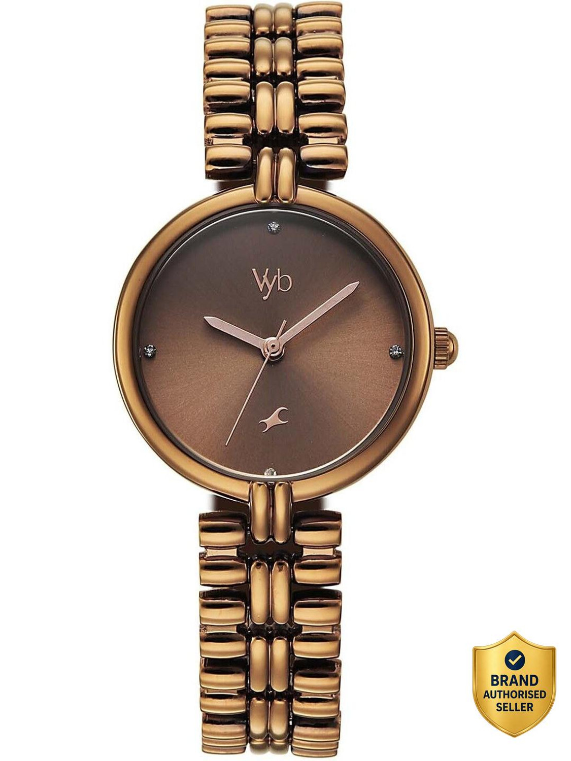 Image of Fastrack Fastrack Vyb Charmer Fastrack Vyb Charmer Quartz Coffee Brown Dial Coffee Brown Alloy Strap Analog Watch - For Women