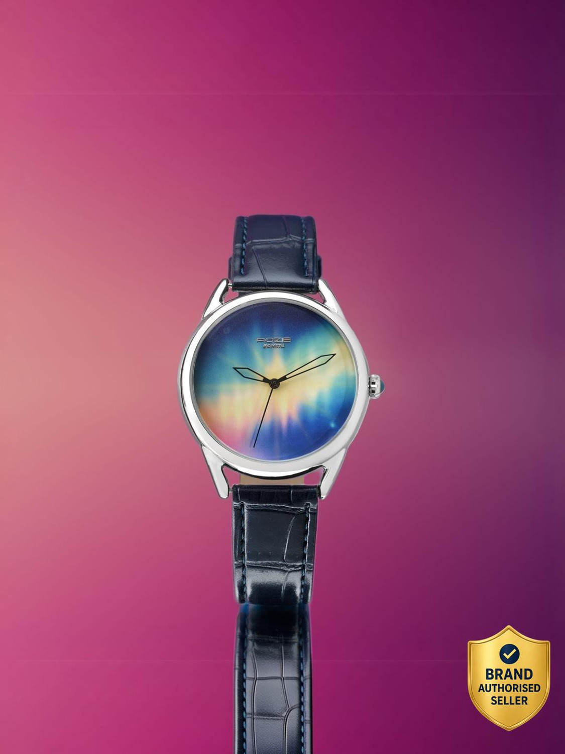 Image of SONATA Poze 8 Sonata Northern Lights inspired Poze With Blue Dial Analog Watch - For Men & Women