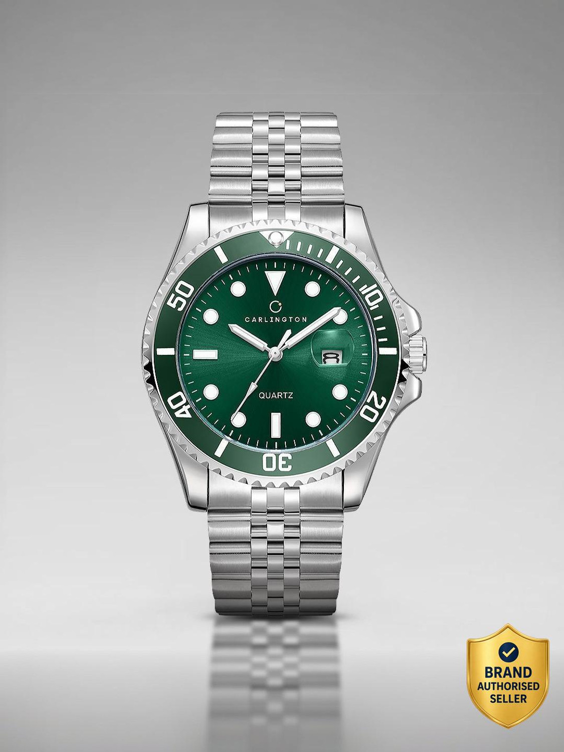 Image of Carlington CT 4030 Steel Green Carlington Meridian Series Premium Gents Wrist Watches Analog Watch - For Men