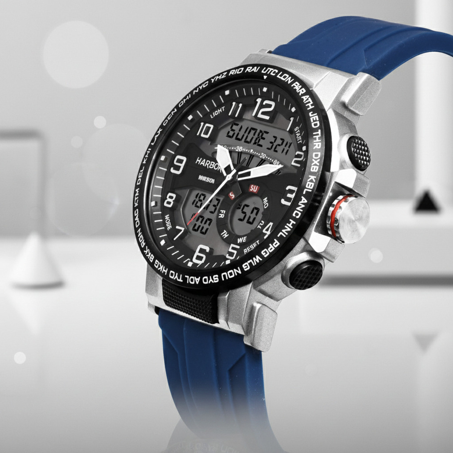 Image of Harbor Sports Soft Silicon Strap Casual, Travel, Party Wear Wrist Watch For Men Analog-Digital Watch - For Men