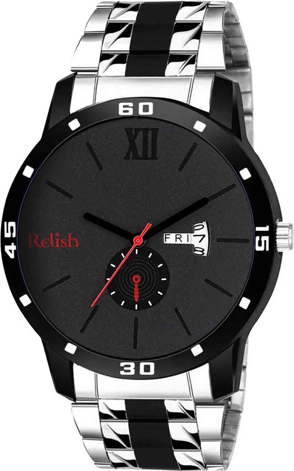 RELish Two Tone Black Analog Watch for Men - Image 2