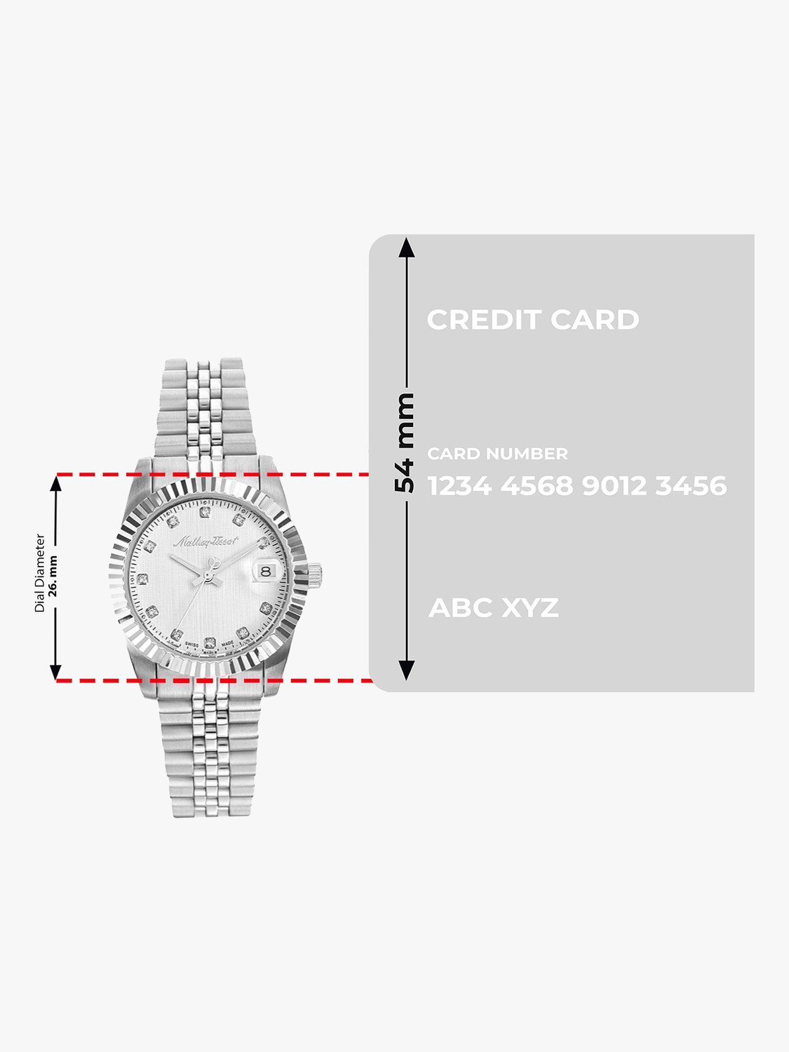 Image of Mathey-Tissot D810AI Swiss Made Quartz White Dial Analog Watch - For Women
