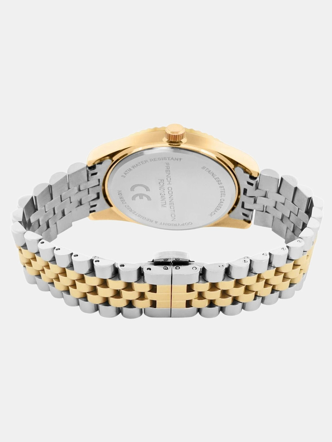 Image of French Connection FUNCTIQ Green Sunray Round Dial | Men's Multifunction Gold Watch Analog Watch - For Men