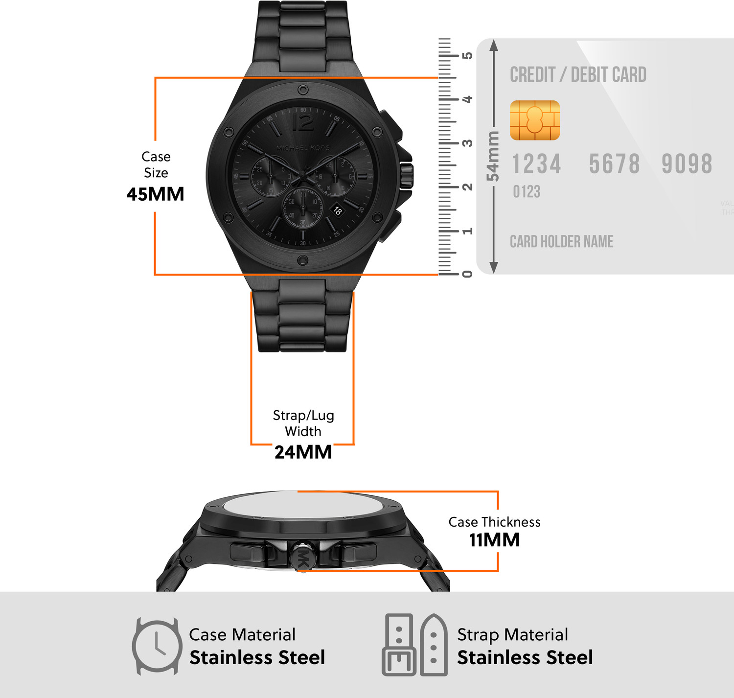 Image of MICHAEL KORS Lennox Lennox Analog Watch - For Men