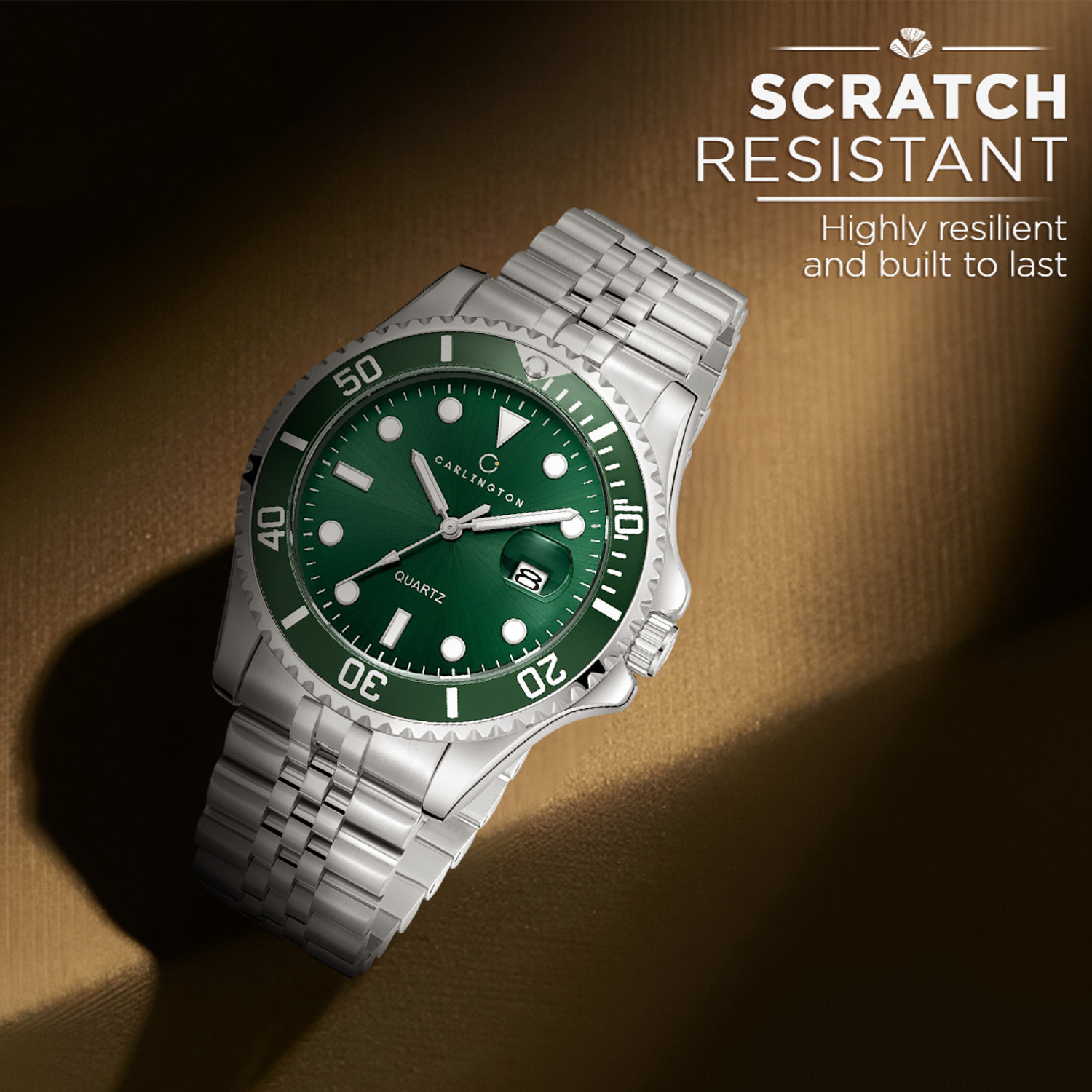 Image of Carlington CT 4030 Steel Green Carlington Meridian Series Premium Gents Wrist Watches Analog Watch - For Men