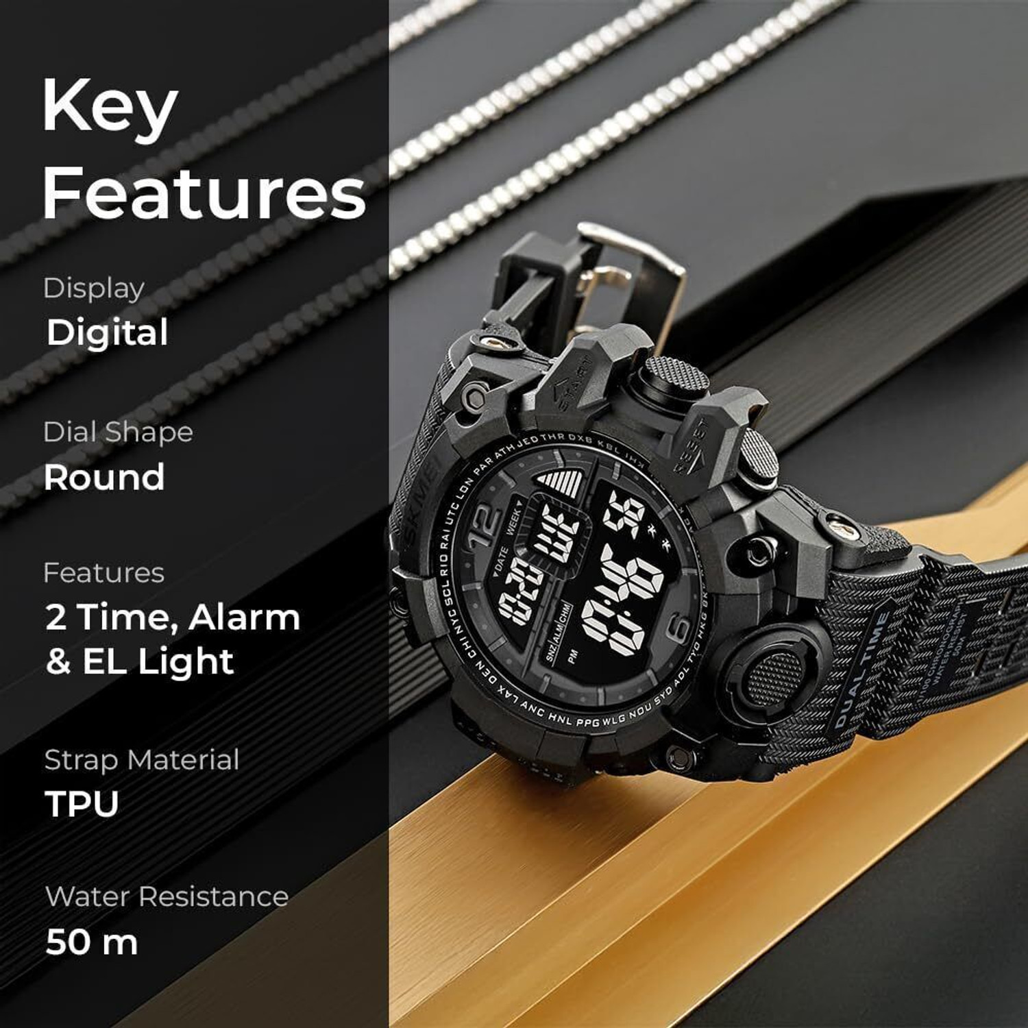 Image of SKMEI 2245BKBK Skmei Digital Watch - For Men