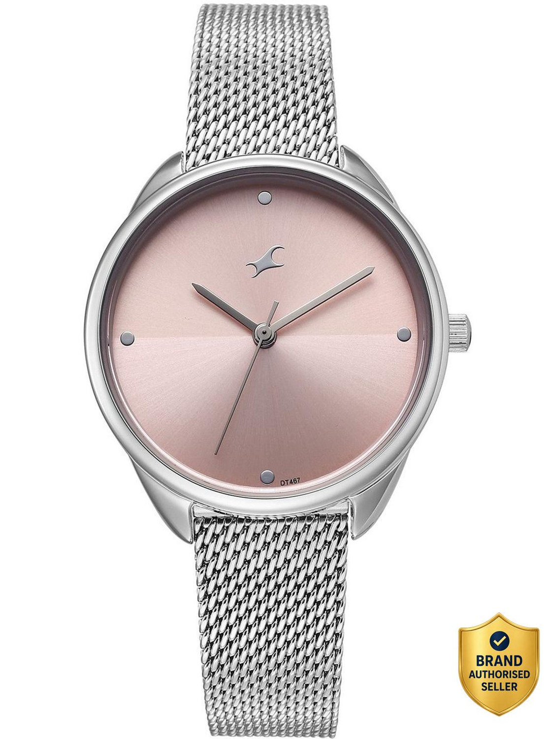 Image of Fastrack Stunners Stunners XI Quartz Peach Dial Silver Stainless steel Strap Analog Watch - For Women