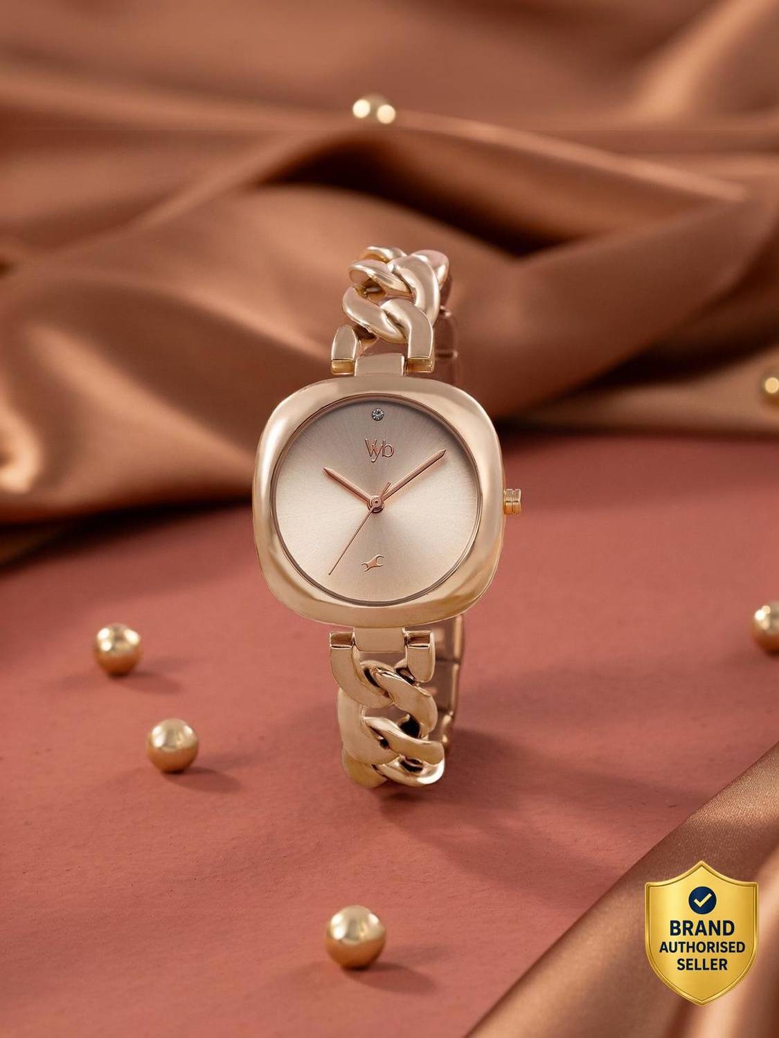 Fastrack Vyb Spotlight Rose Gold Watch - Women - Image 1