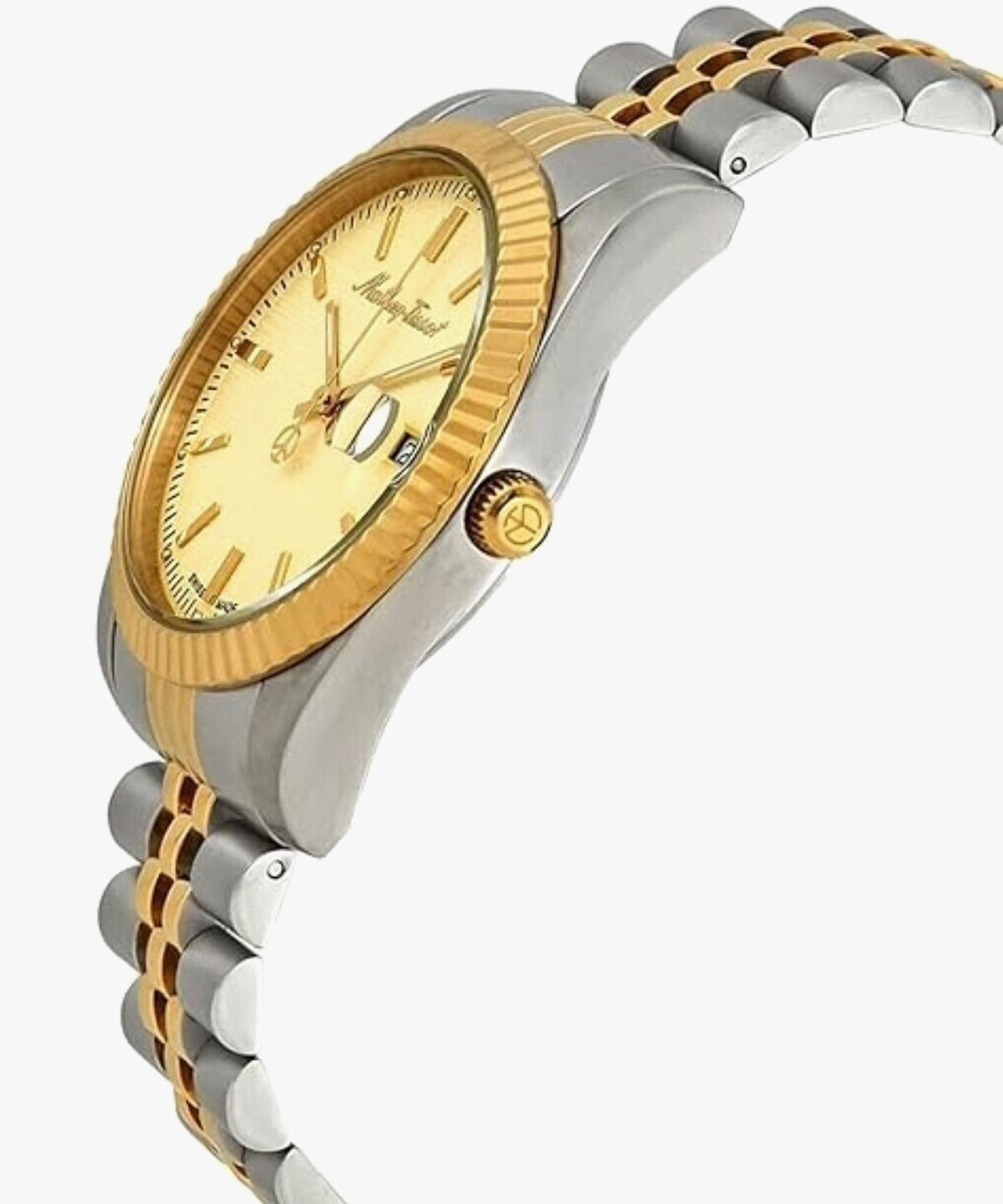 Image of Mathey-Tissot H810BDI Swiss Made Quartz Gold Dial Analog Watch - For Men