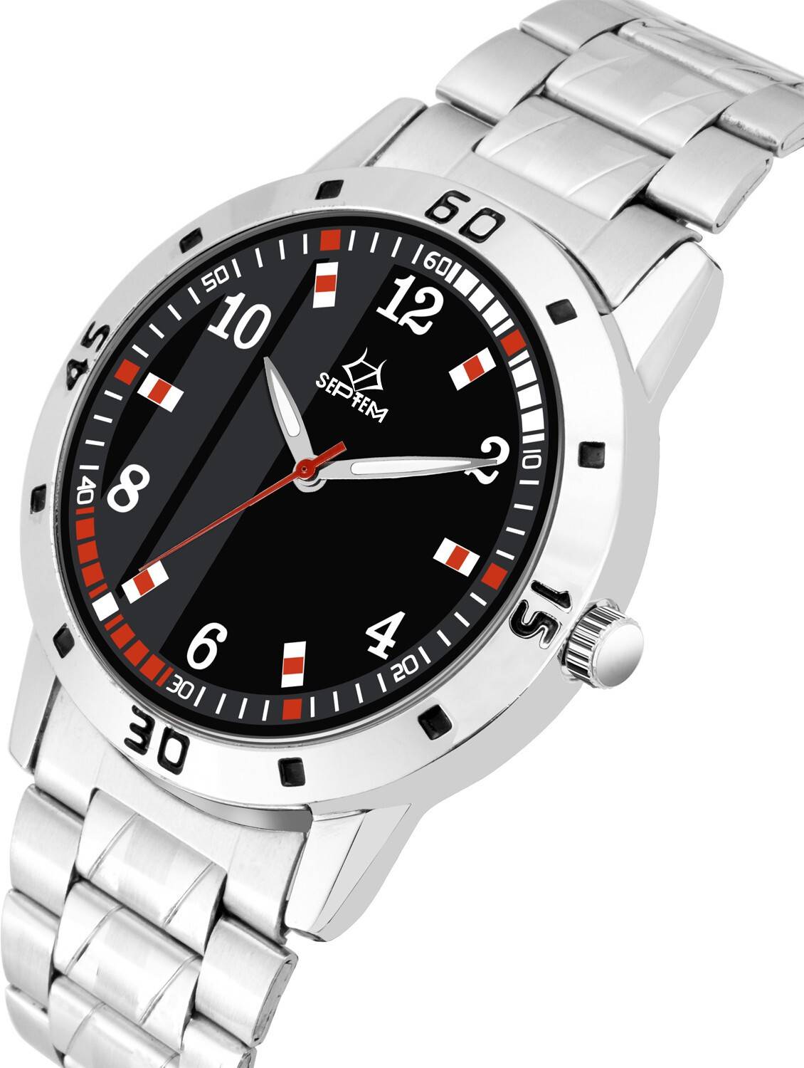 Septem Analog Watch - For Men, Black - Image 3