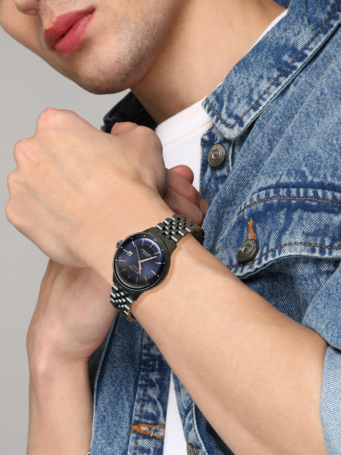 Image of Titan Automatic Weekender Titan Automatic Weekender Automatic Blue Round Dial Men's Watch / Analog Watch - For Men