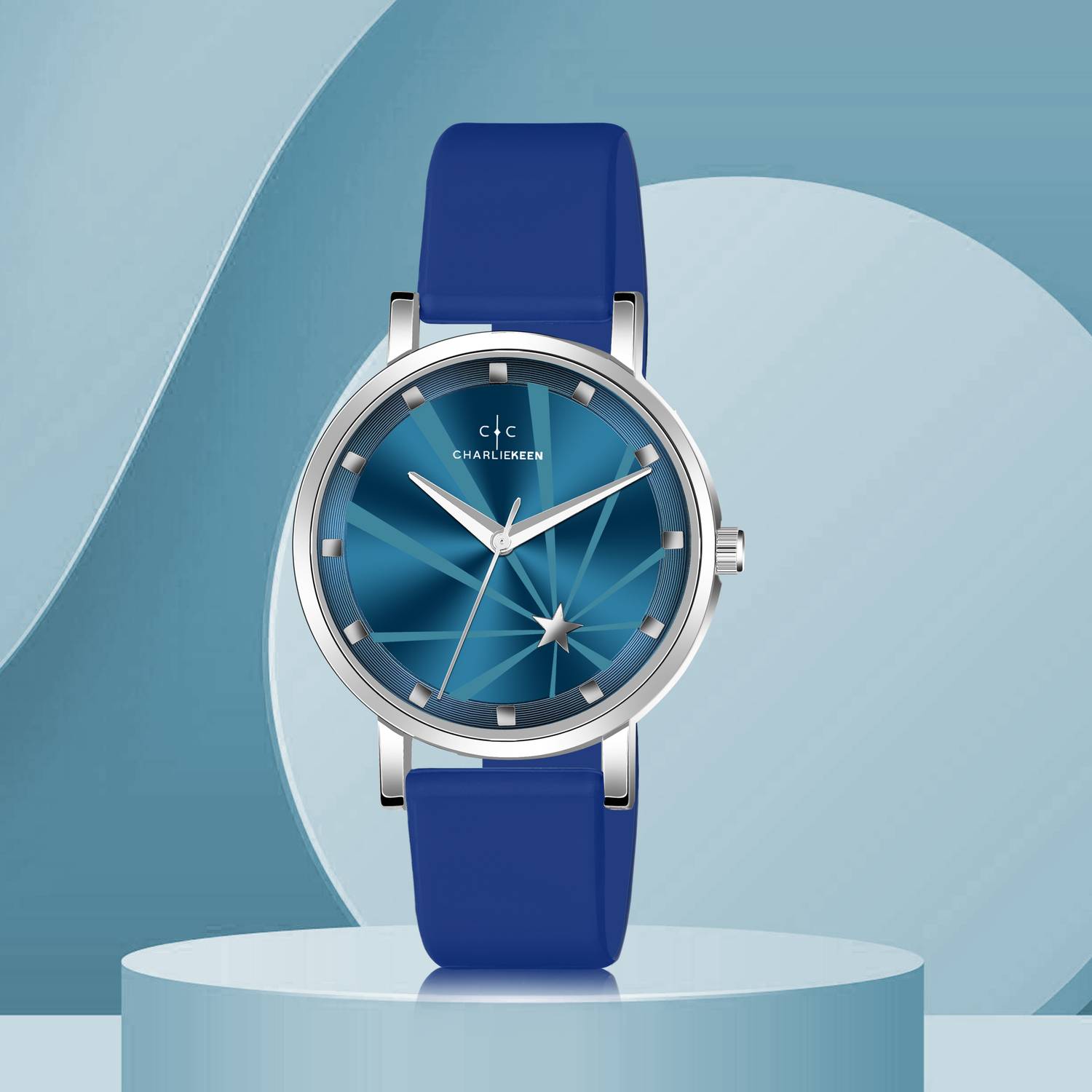 CHARLIEKEEN "Stellar Elegance: The Starry Blue Timepiece Analog Watch - For Women