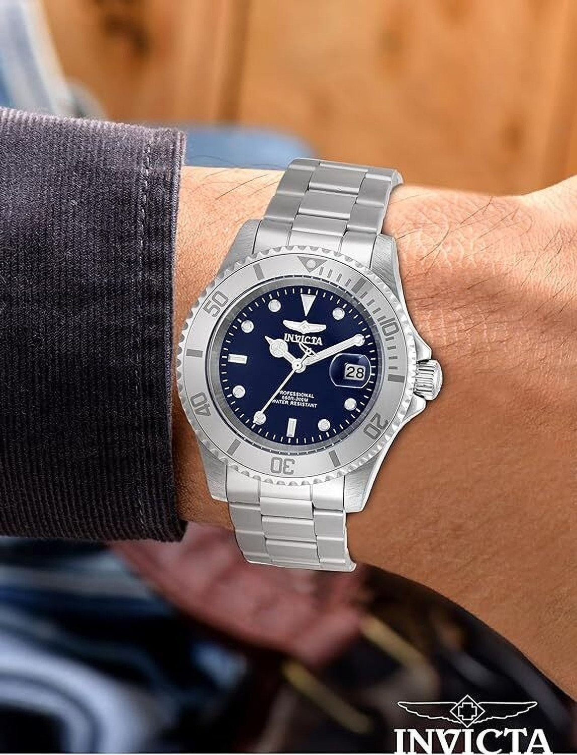 Image of INVICTA 34023 Pro Diver Quartz Blue Dial Analog Watch - For Men