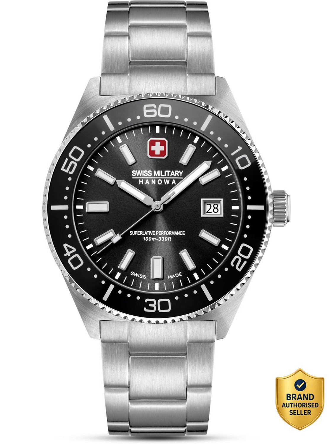 Image of Swiss Military Hanowa NOMAD NOMAD Black Round Dial Comes With Swiss Made Analog Watch For Men's Analog Watch - For Men