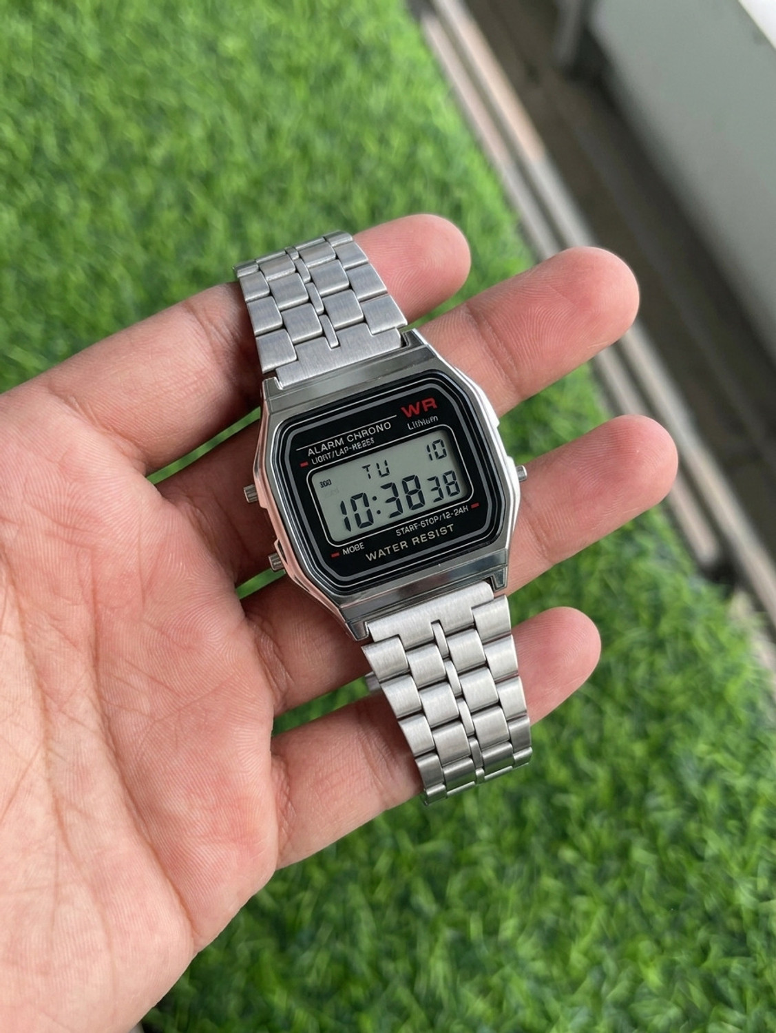 Image of Good Friend Vintage Digital Watch | Silver Stainless Steel Band | Water Resistant Unisex Digital Watch - For Men & Women