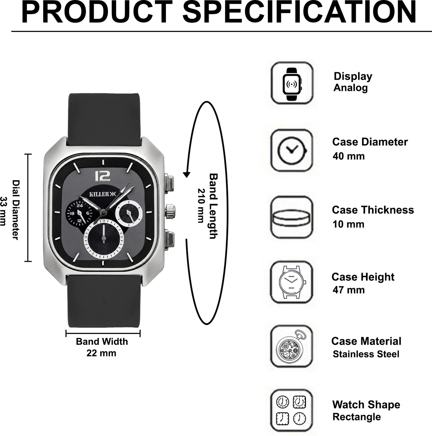 Image of KILLER Analog Watch Killer Men's Analog Watch - For Men