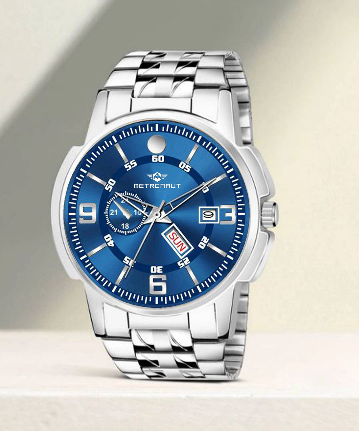 Image of METRONAUT MTR-2020 Timewear Stainless Steel Chain Watch For Mens Quartz Wrist Hands Branded Classic Analog Watch - For Men