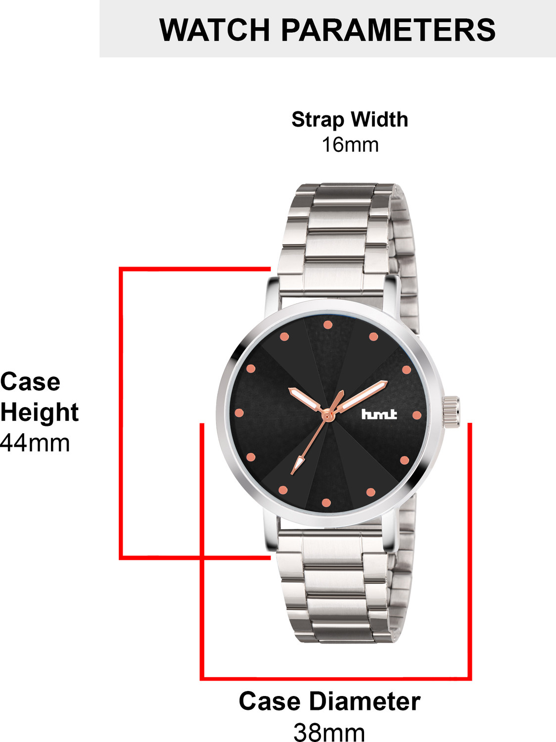 Image of hmt QUARTZ Azure Fusion Pro Silver Chain Watch Analog Watch - For Women