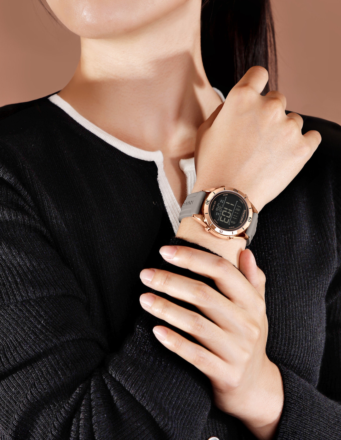 Image of NAVIFORCE NF5054 NF5054RGBGY Digital Watch - For Women