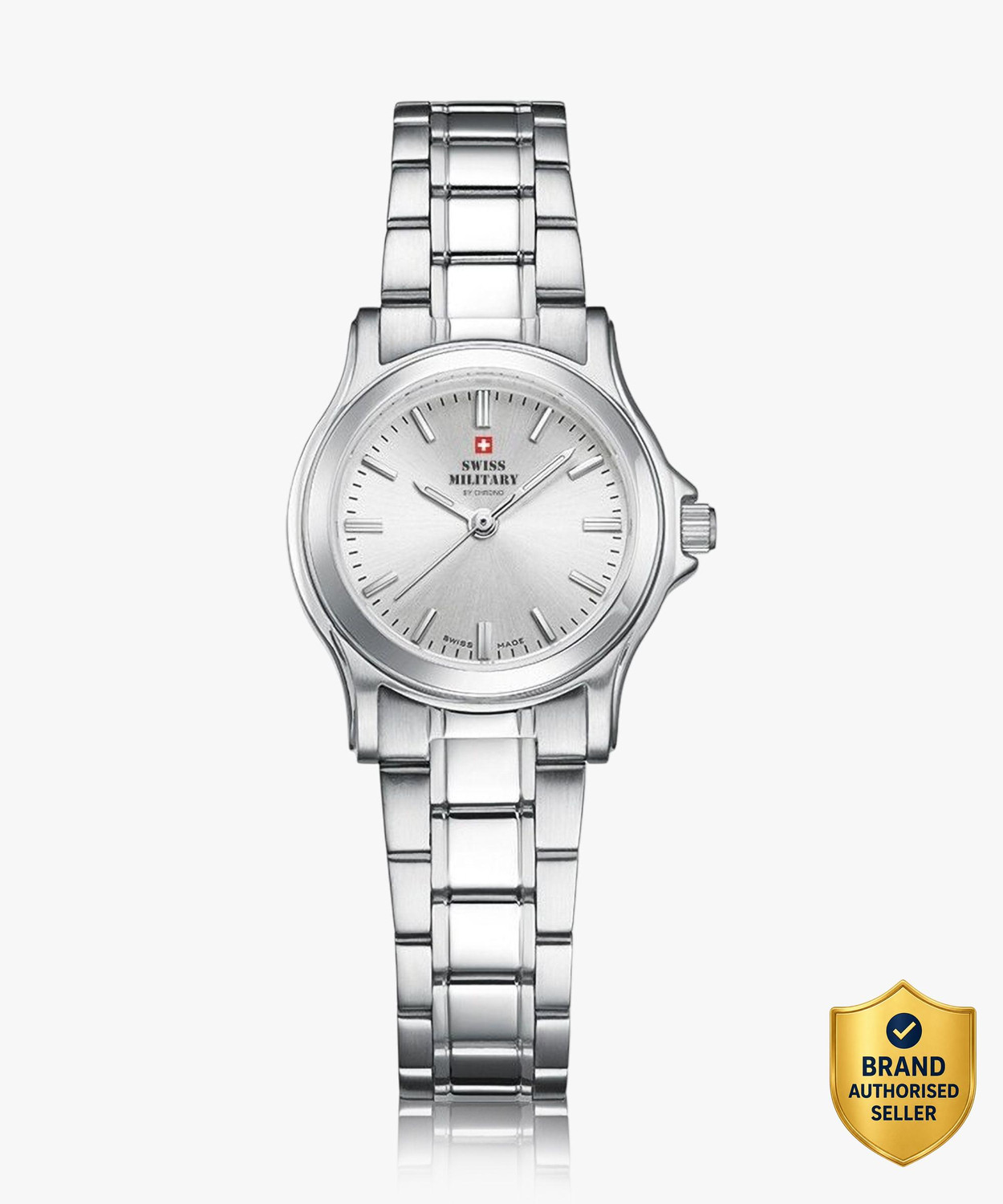 Image of Swiss Military by Chrono SM34003.01 Swiss Made Silver Dial Analog Watch - For Women