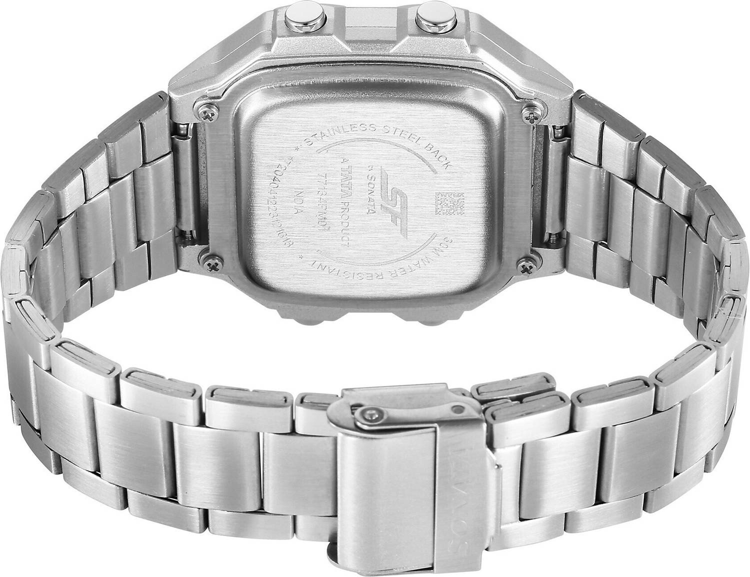 SONATA SF Hexa Metal Digital Black Dial Watch - Image 2