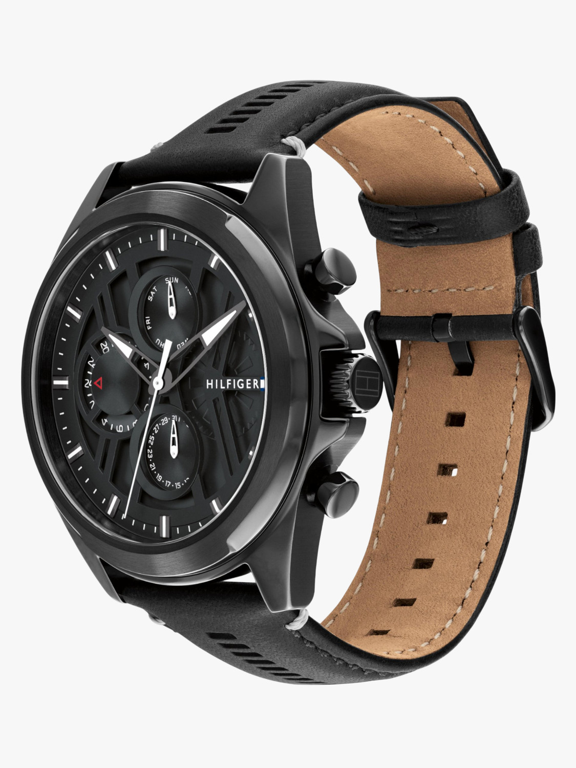 Image of TOMMY HILFIGER AW 24 Fall Winter Colletion With Black Dial Analog Watch - For Men