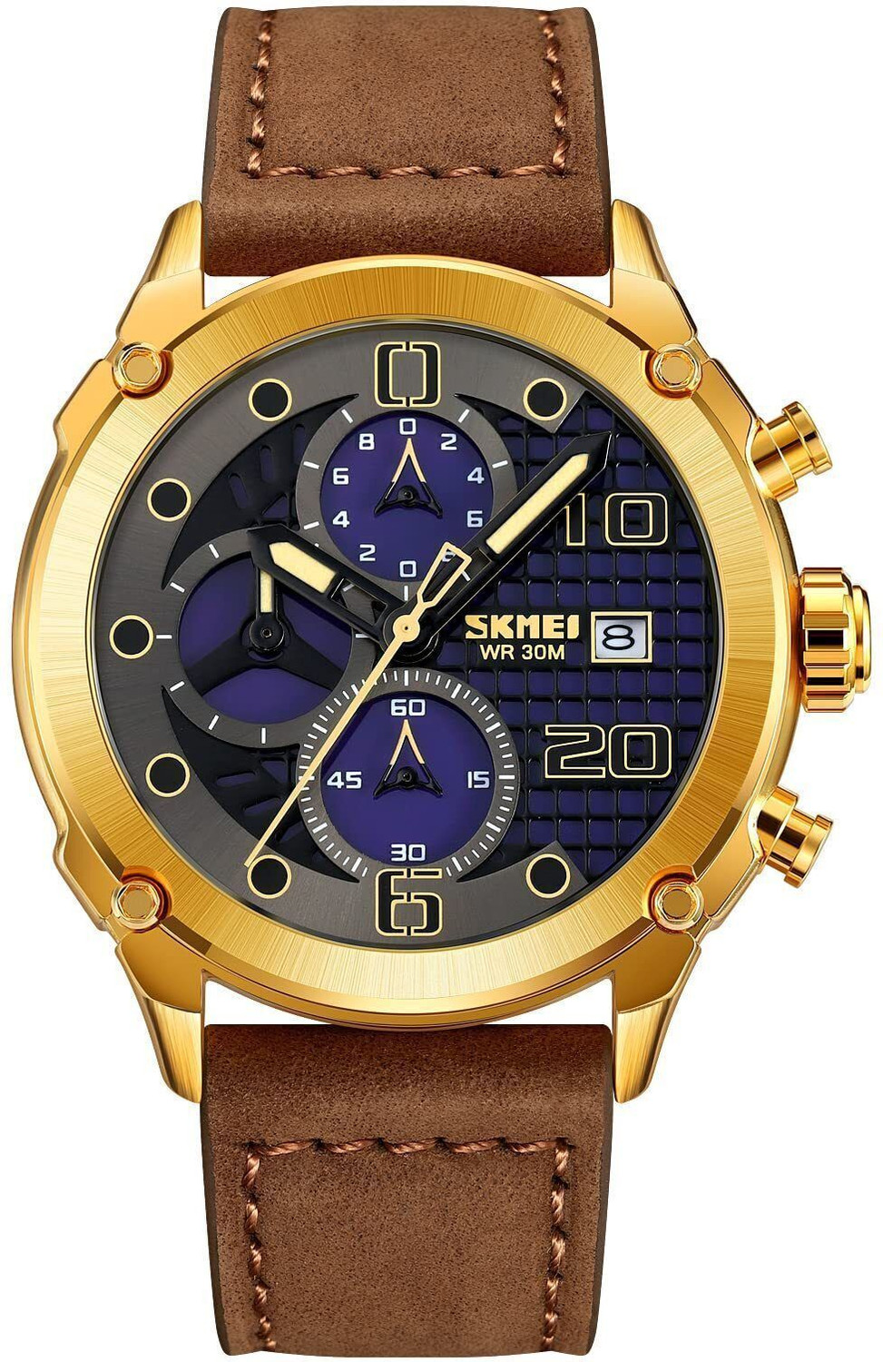 Image of SKMEI SKEI 2051 Gold Dr. Brown Skmei Analog Watch - For Men